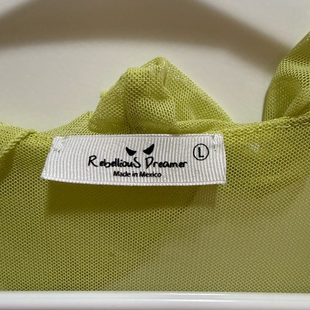 Light Green Ruffle Open-Front Women's Cardigan - Picture 2 of 4